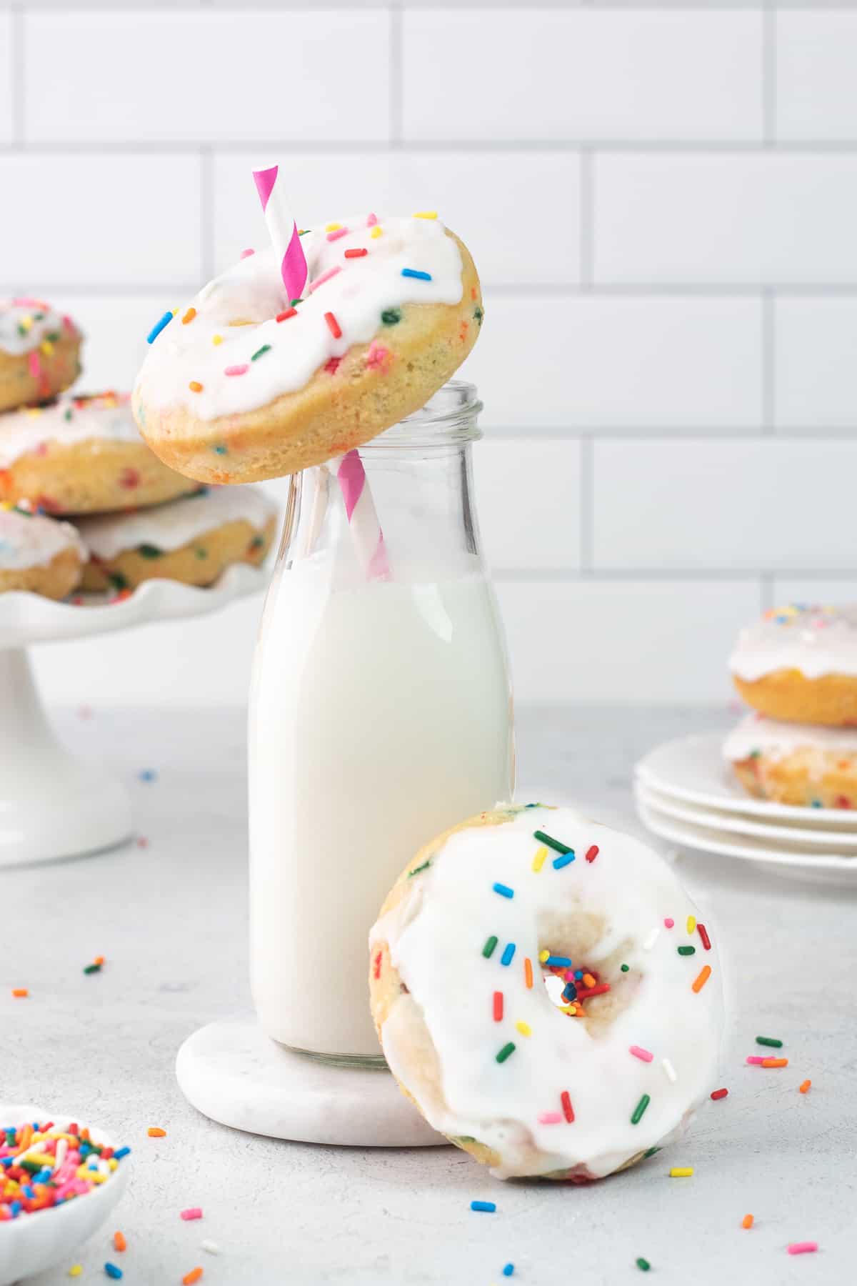 funfetti donuts and milk