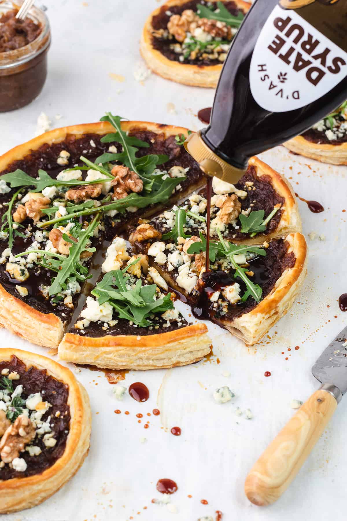 Onion Date Jam Tart with Blue Cheese