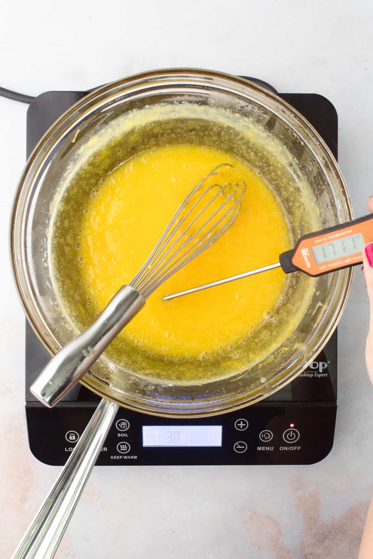 Easy Lemon Curd cooking on the stove