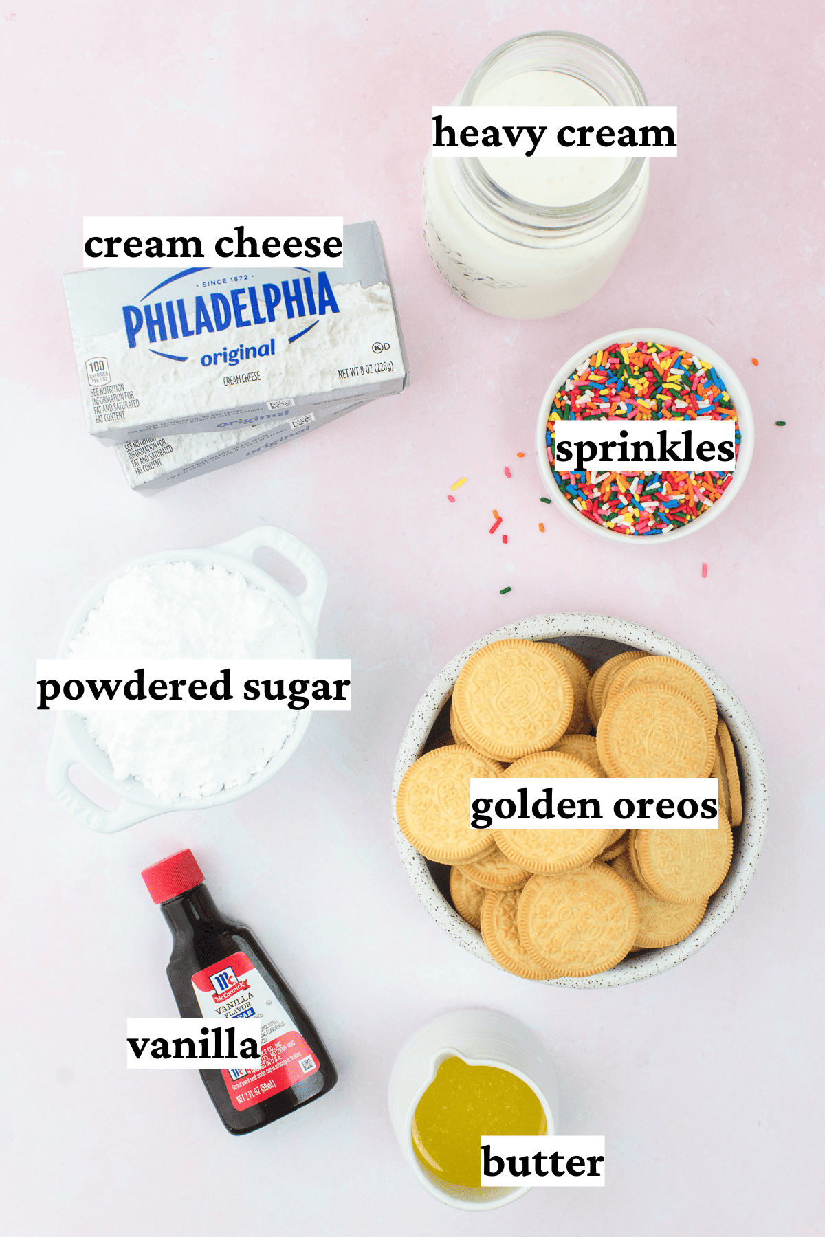Funfetti Cheesecake Ingredients
