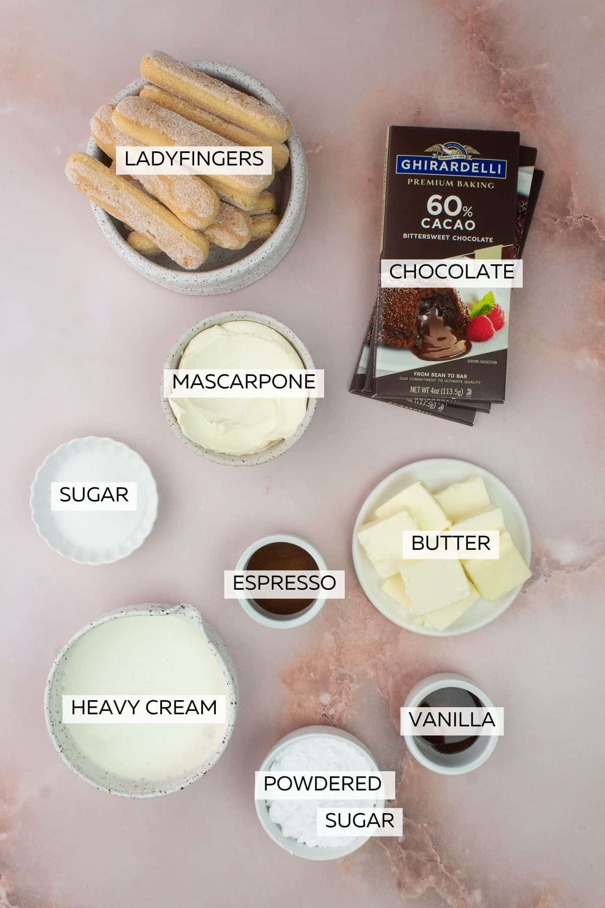 A photo of all 9 ingredients that are labeled