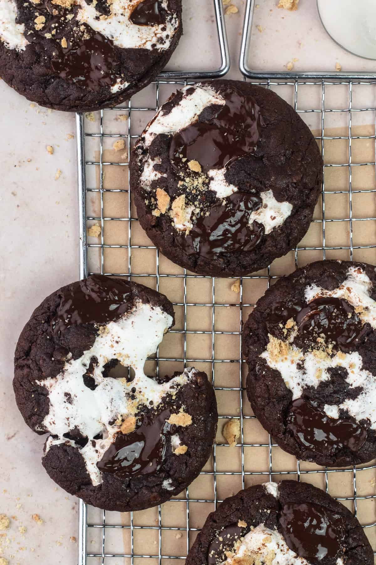 Chocolate S'mores Cookies