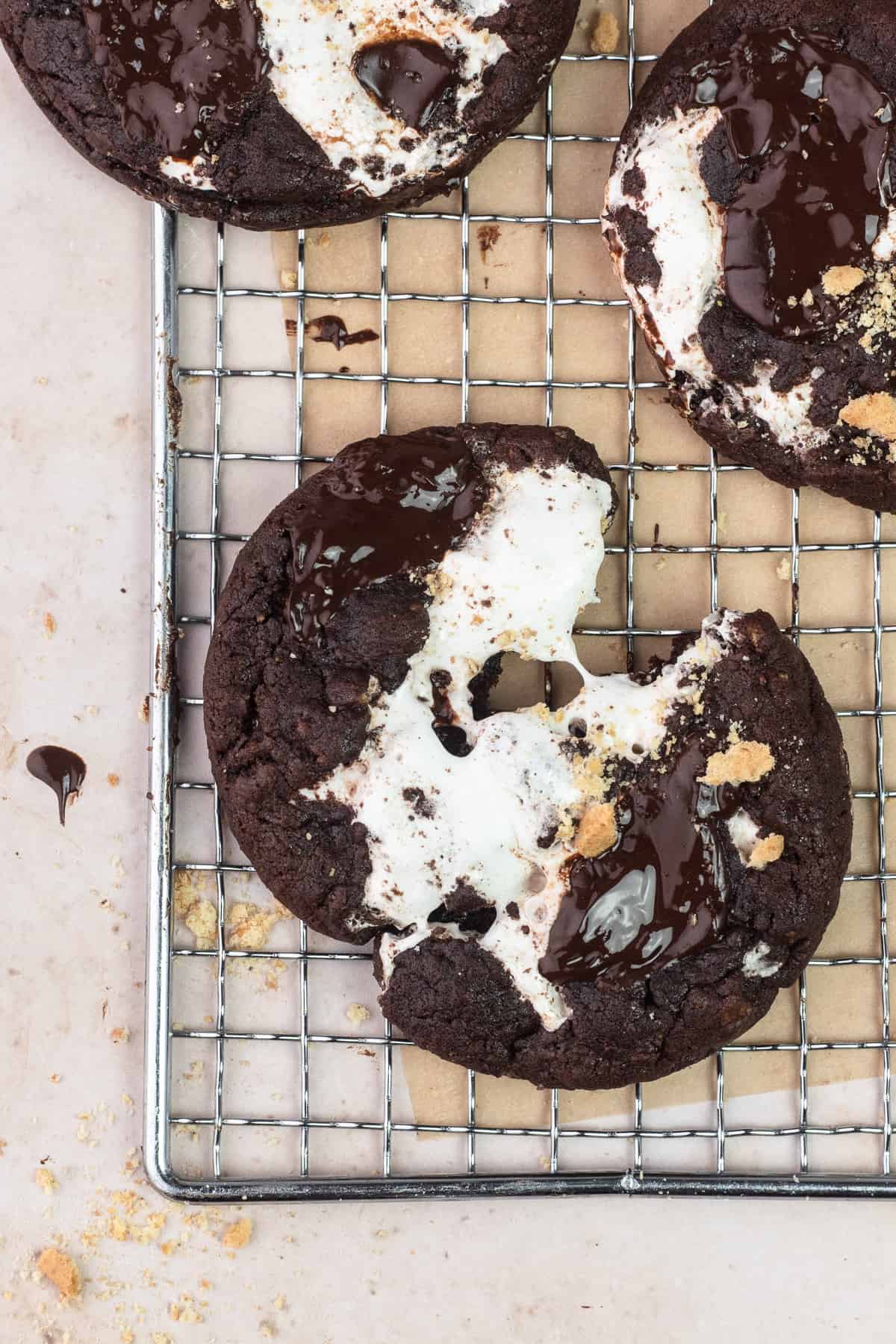 Chocolate S'mores Cookies