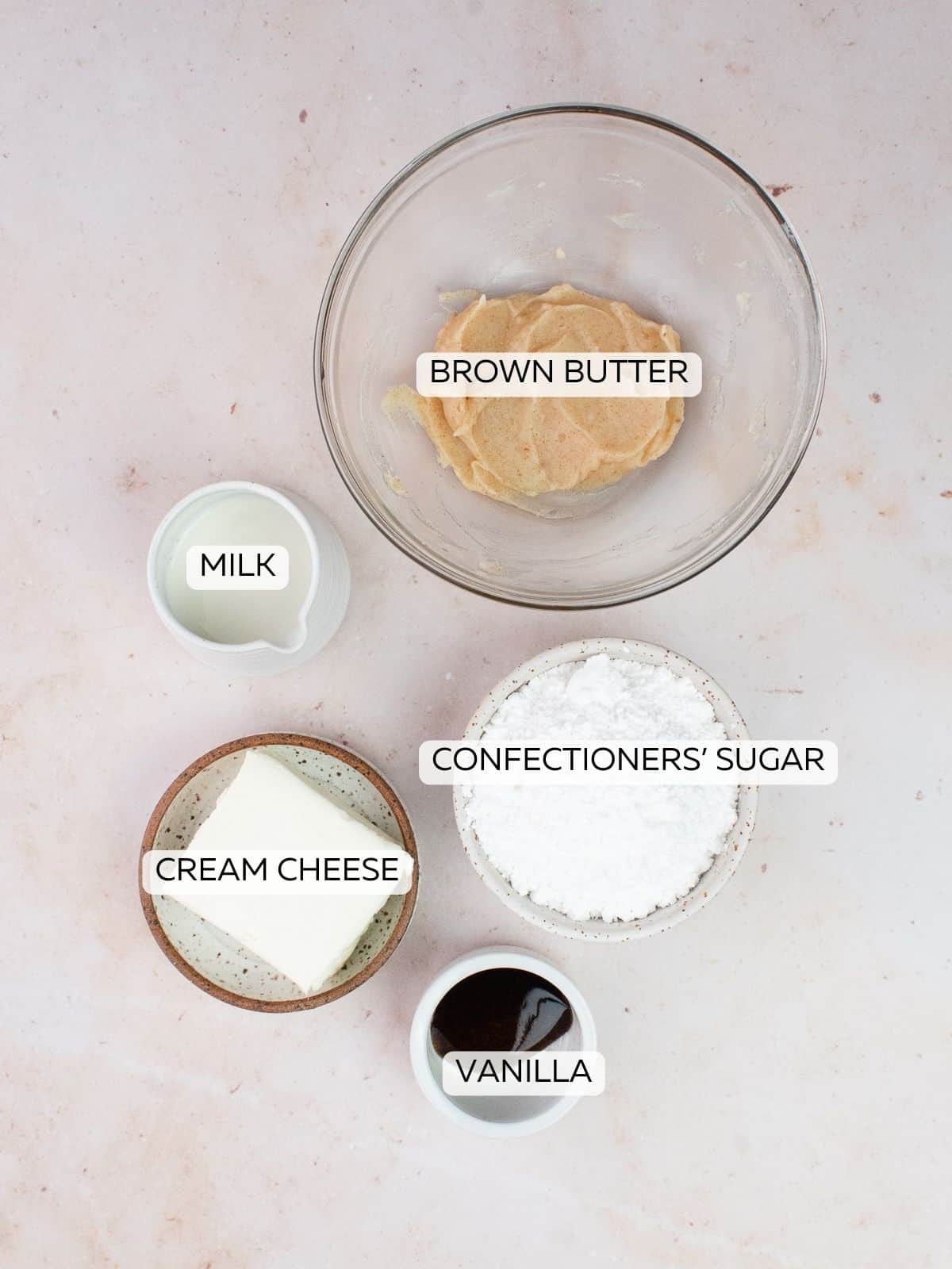 Brown butter glaze ingredients