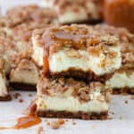 Apple crisp cheesecake bars featured image