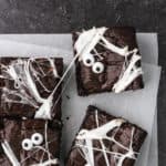 Spider Web Olive Oil Brownies Featured Image