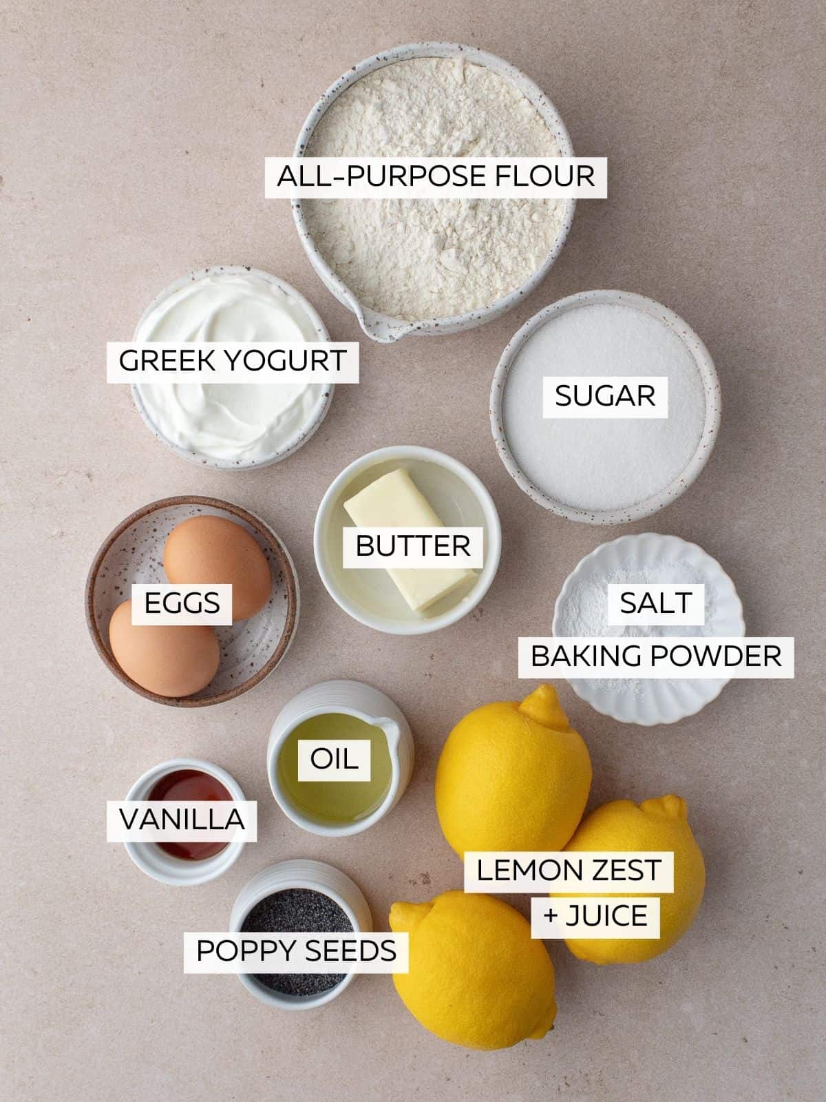 Lemon poppy seed cake ingredients