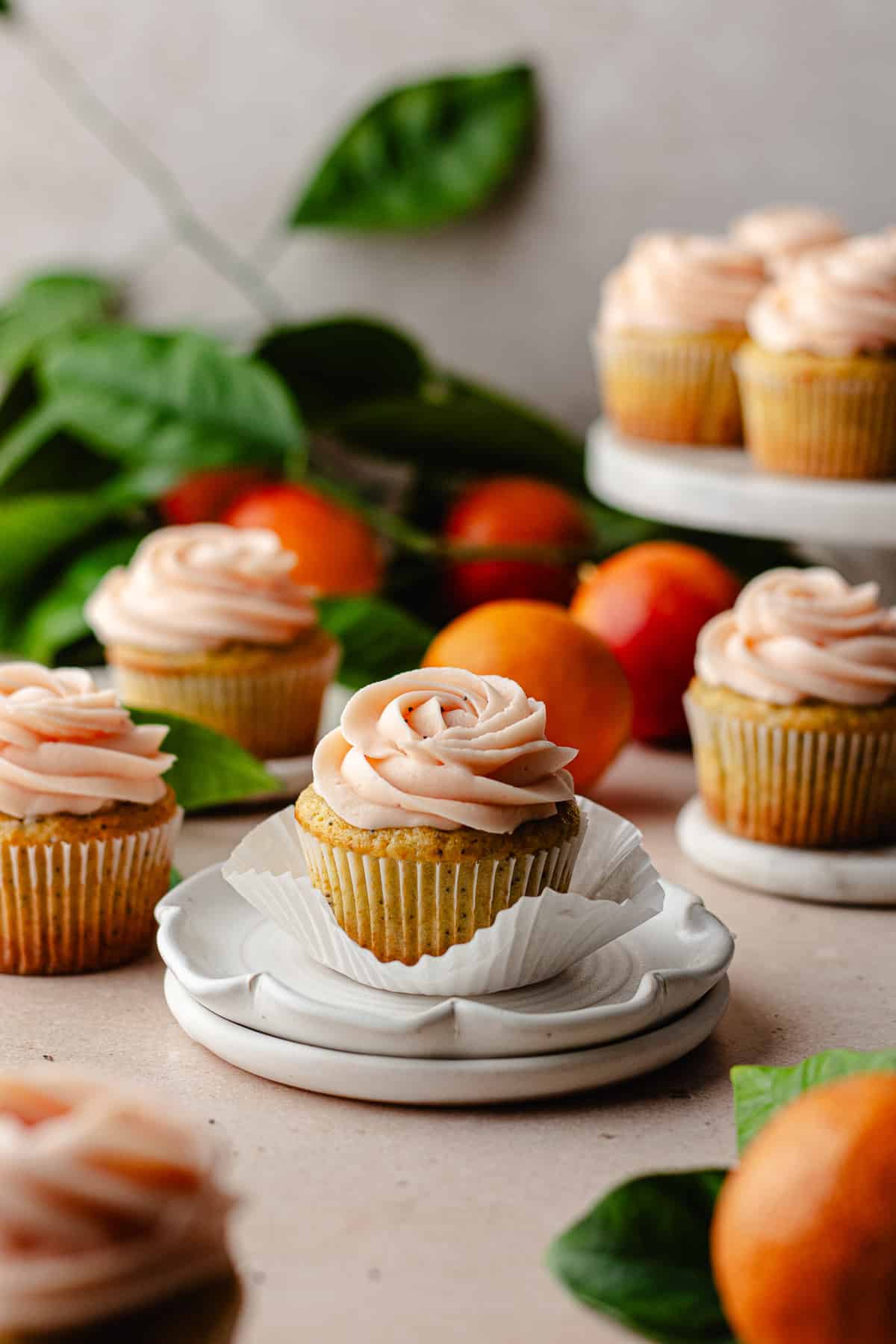 Orange poppy seed cupcakes