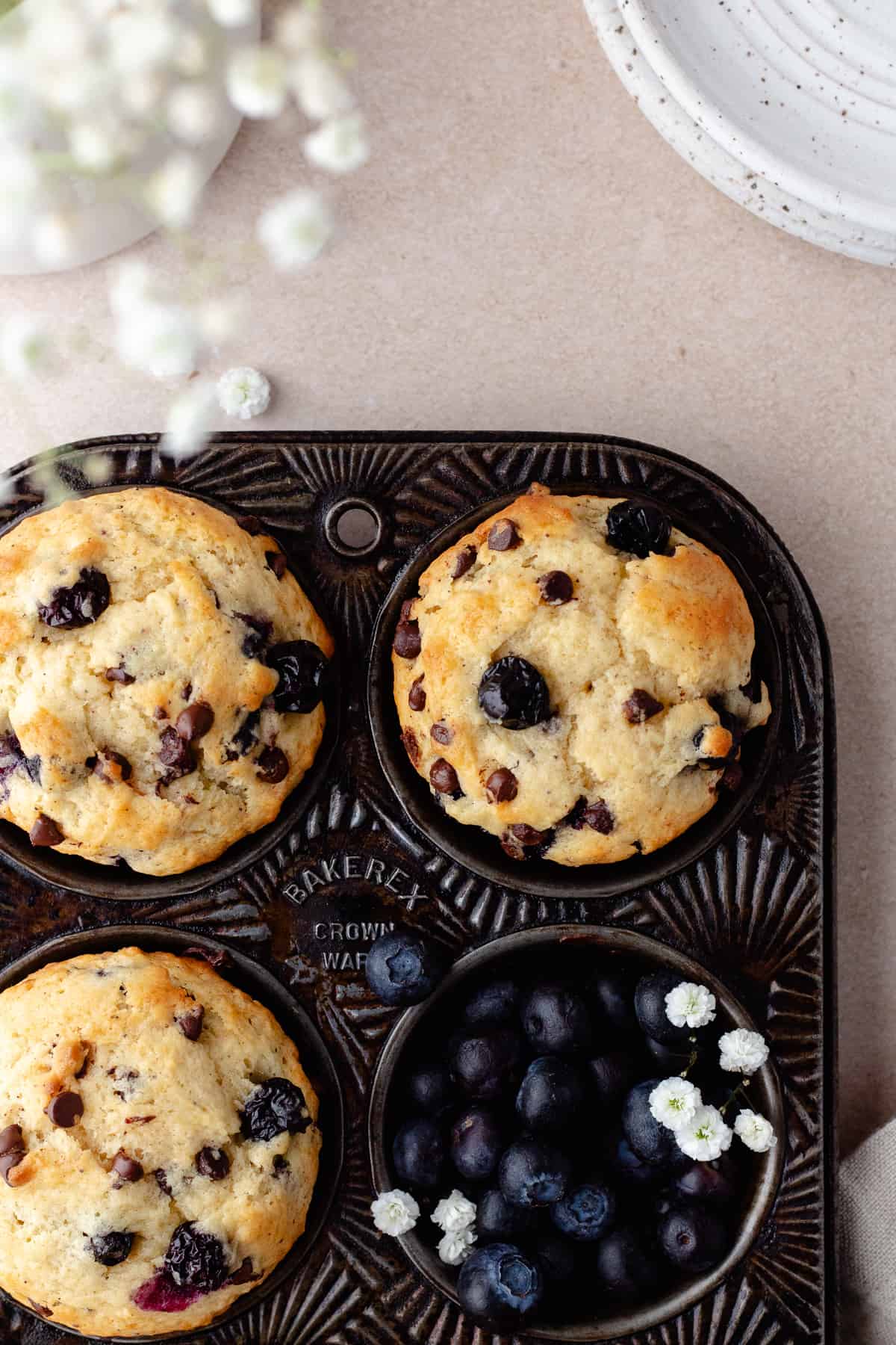 Blueberry chocolate chip muffins