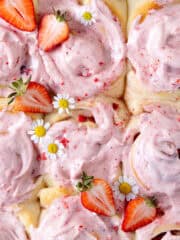 Strawberry Cinnamon Rolls featured photo.