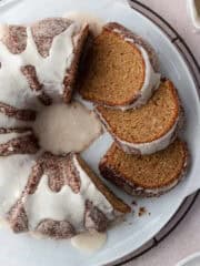 Apple cider donut cake feature photo.