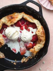 Strawberry puff pastry galette featured photo.